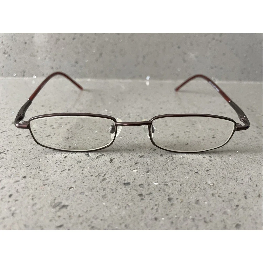 Modern NINJA MATTE BROWN 46-18-135 Metal Full Rim Eyeglasses Frames ONLY Rectang